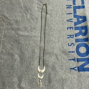 Lucky Brand necklace. Leather strap.